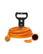 Prolongador de cable diall h05vv-f naranja 3 x 1,5 mm² 20 m con tapa