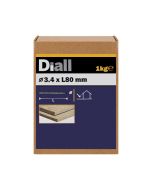 Clavo torcido galvanizado 3,4x80 mm diall 1 kg