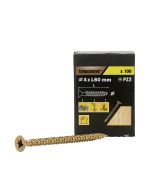 100 Tornillos para madera PZ premium 4x60 mm Turbodrive