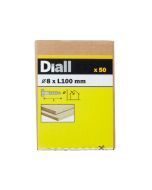 50 Tornillos barraqueros HEX 8x100  mm Diall