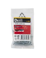 25 Tornillos autoperforantes de acero 4,8x25 mm Diall