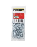 100 Tornillos autoperforantes con cabeza avellanada de acero 4,2x19 mm