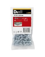 100 Tornillos autoperforantes cabeza avellanada 4,8x32 mm Diall