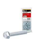 100 Tornillos autoperforantes cabeza hexagonal 5,5x38 mm Diall