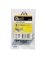 20 Tornillos para madera PZ 4x25 mm Diall