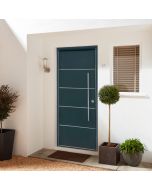 Puerta de entrada gris antracita insert izquierda 210 x 90 cm