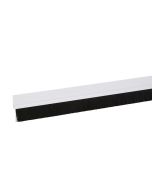 Burlete bajo puerta pvc con cepillo 50 mm x 1 m blanco