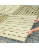 Baldosa de madera 100x100x3cm Blooma
