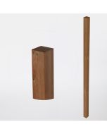 Poste de madera 240 x 7 x 7 cm marrón