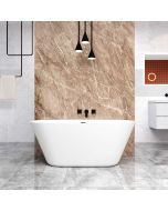 Bañera exenta de acrílico ovalada con desagüe-blanco-1500x700x580mm
