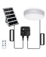 Aigostar luz solar exterior con sensor 35w ajustable 6500k