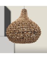 Lampara techo colgante rattan batam, casquillo E27, natural nórdico
