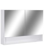 vidaXL armario de baño con espejo mdf blanco 80x15x60 cm
