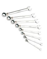 Juego de 8 llaves combinadas con carraca de 12 caras de 8 a 19 mm - sam out