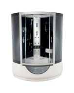 Ondee - cabina de baño hidromasaje faro - con silicona - 1/4c 135cm - gris