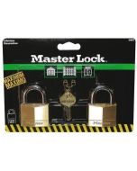 Candado master lock de latón macizo - juego de 2 - 40 mm - amarillo