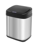 Cubo de basura 33x25x42.5 cm acero inoxidable, pp color gris Homcom