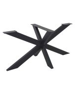 Pata de mesa industrial 78x71x120 cm acero negro diseño cruzado en x