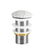 Ondée - desagüe clic-clack para lavabo con solapa cerámica - marmol gris