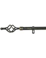 Barra de forja extensible y decorativa (negro+dorado, 70-120cm trenza)