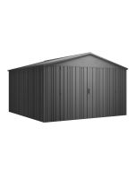 Caseta jardín metálica 12,46m² pioneer y130 - sistema autoportante robusto