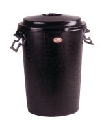 Cubo de basura 100 l con tapa y presillas