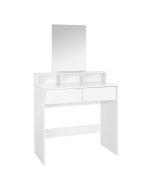 Tocador con espejo rectangular 80x40x140cm blanco ecd germany