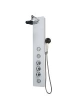 Columna de hidromasaje termostática en cristal color blanco modelo gs-49