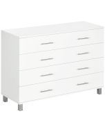 Cómoda con cajone 112x38.2x81 cm color blanco Homcom
