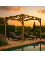 Pérgola madera autoportante kora vidahuerto 300x240x240 cm.
