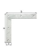 Escuadra plana esquina 120 x 120 mm