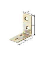Escuadra silla reforzada 60 x 60 x 20 mm