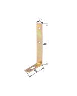 Escuadra para cortina regulable 55 x 120 x 17 mm