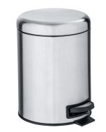 Papelera con pedal de 3L Leman acero inoxidable mate