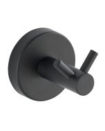 Percha doble de acero inoxidable Bosio negro