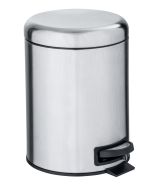 Papelera con pedal de 5L Leman acero inoxidable mate