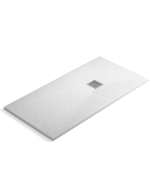 Plato ducha resina extraplano 150 x 80cm textura pizarra suave blanco