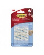 Mini ganchos adhesivos transparentes (8uds) 3M