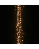Guirnalda microLED, 200 LEDs 3000k, 2m cable plateado, transformador 12v