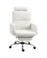 Silla de escritorio 67x74x115 cm borreguito color beige Homcom