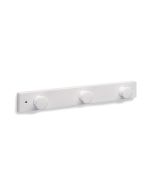 Perchero de pared rei 2-c756d01.3.01 | 355x46x43 mm | blanco | pino - zamak