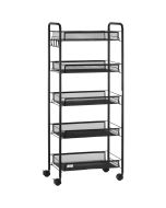 Carrito de cocina 45x26.5x106 cm acero Homcom, hogar - baño
