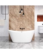 Bañera exenta de acrílico con desagüe-estilo ovalado-blanco-1500x720x650mm