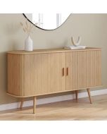 Aparador natural con puertas correderas romie 140 cm
