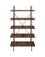 Estantería industrial, 5 estantes 106 x 34,5 x 179,5 cm madera oscura