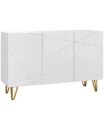 Aparador 120x40x75 cm color blanco Homcom, hogar - muebles de comedor