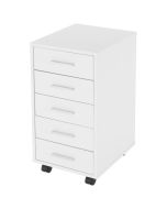 Archivador para oficina con 5 cajones 33x38x63,5 cm blanco