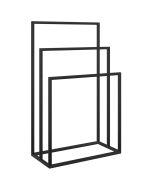 vidaXL toallero de pie de hierro negro 48x24x79 cm