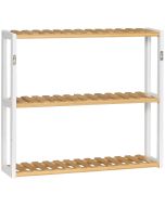 Estantería de pared 60x15x54 cm bambú color marrón Homcom