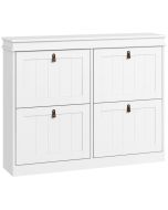 Zapatero 105x24x82.5 cm mdf color blanco Homcom